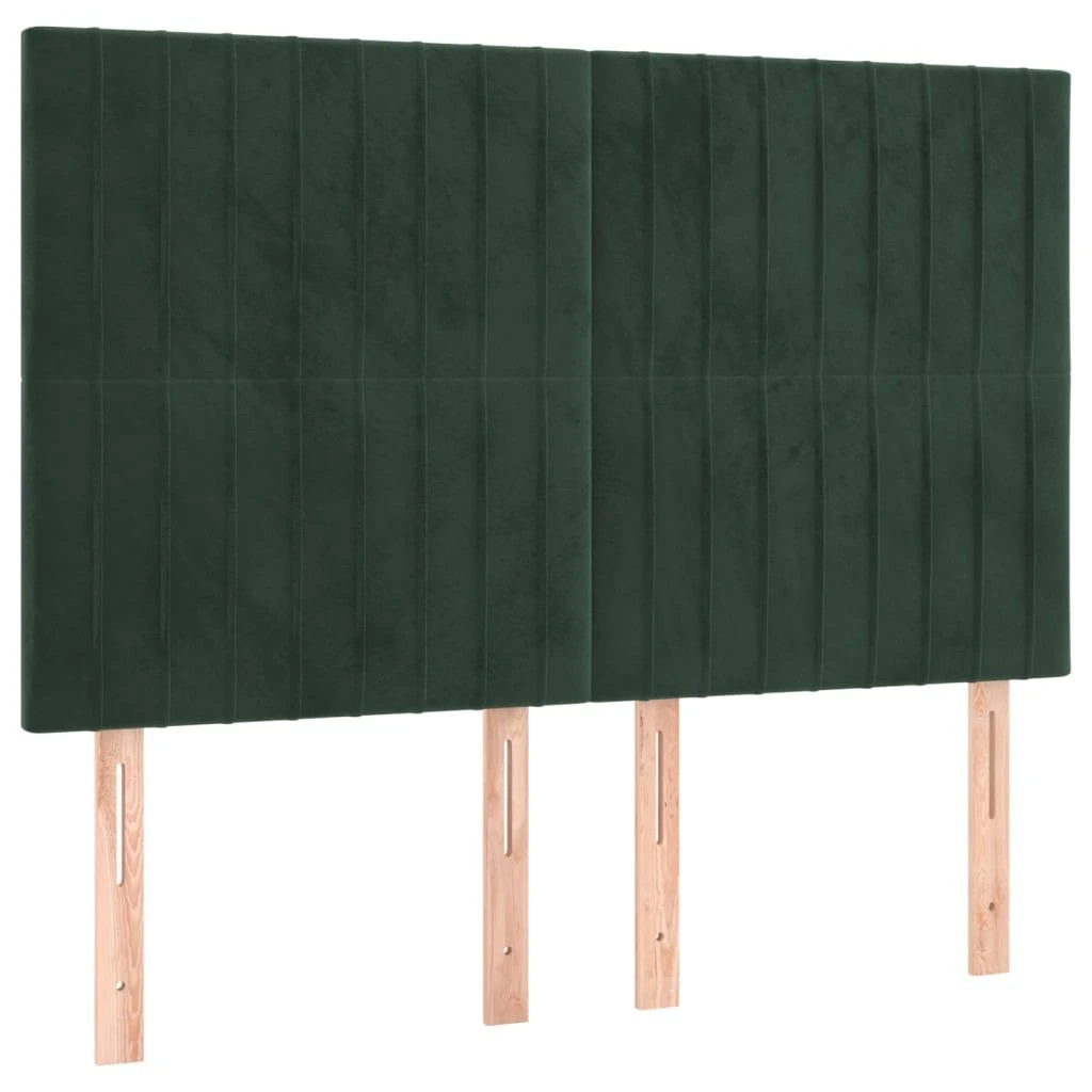 Galvūgaliai, 4vnt., tamsiai žali, 72x5x78/88cm, aksomas