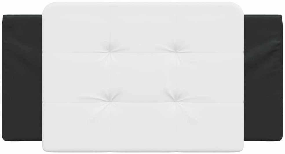 Galvūgalio pagalvėlė, baltas ir juodas, 100cm, dirbtinė oda