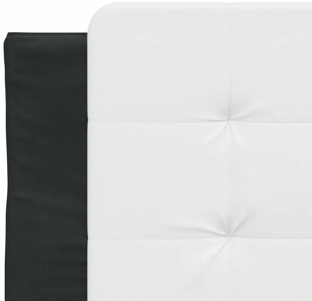 Galvūgalio pagalvėlė, baltas ir juodas, 80cm, dirbtinė oda