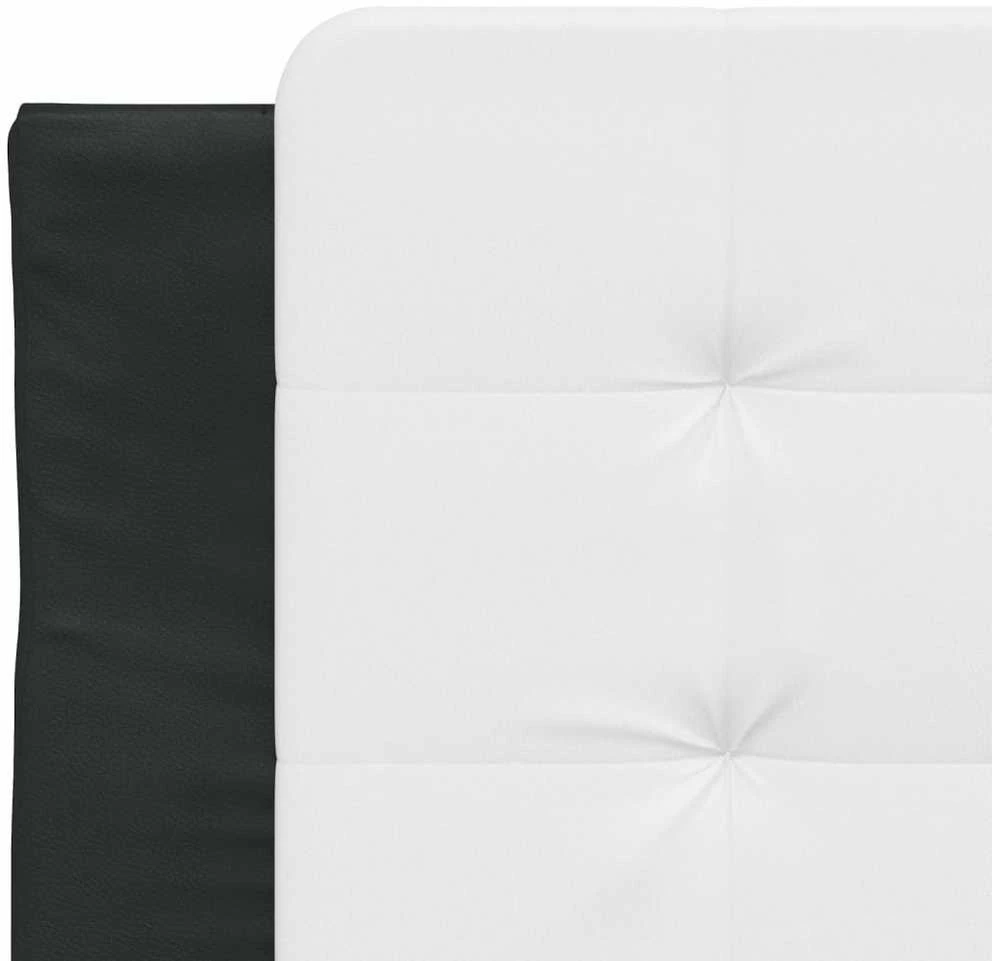 Galvūgalio pagalvėlė, baltas ir juodas, 90cm, dirbtinė oda