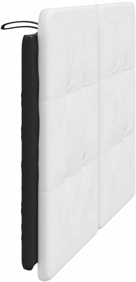 Galvūgalio pagalvėlė, baltas ir juodas, 120cm, dirbtinė oda
