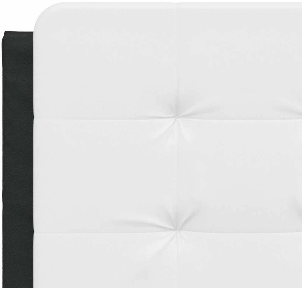 Galvūgalio pagalvėlė, baltas ir juodas, 120cm, dirbtinė oda