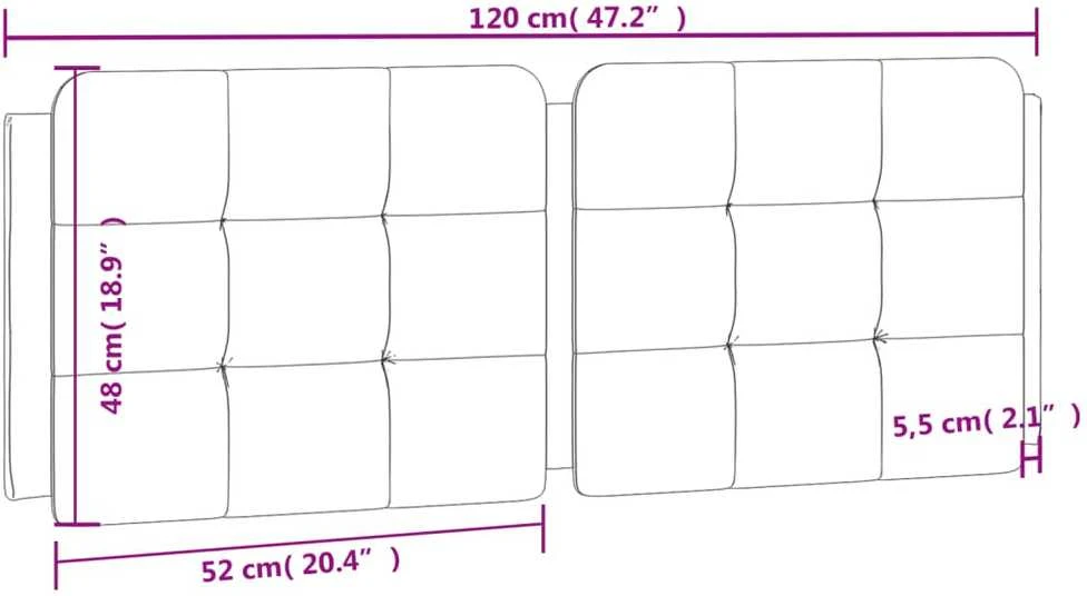 Galvūgalio pagalvėlė, baltos spalvos, 120cm, dirbtinė oda