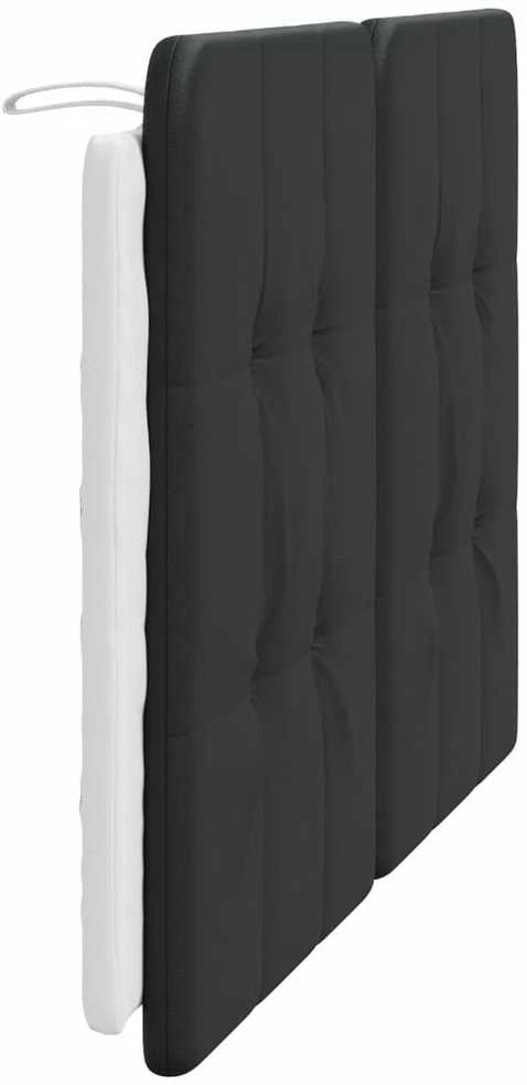 Galvūgalio pagalvėlė, juodas ir baltas, 120cm, dirbtinė oda