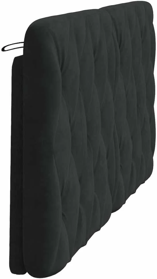 Galvūgalio pagalvėlė, juodos spalvos, 160cm, aksomas