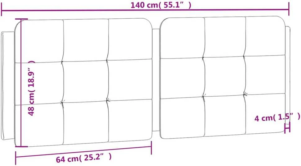 Galvūgalio pagalvėlė, kapučino spalvos, 140cm, dirbtinė oda