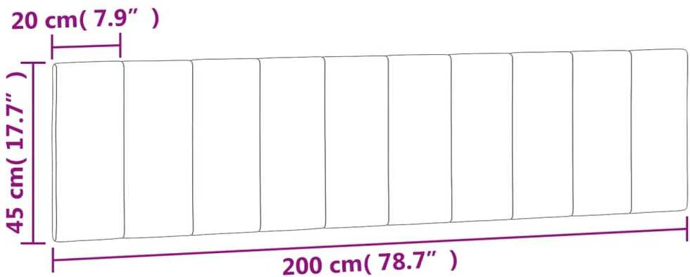 Galvūgalio pagalvėlė, mėlynos spalvos, 200cm, aksomas