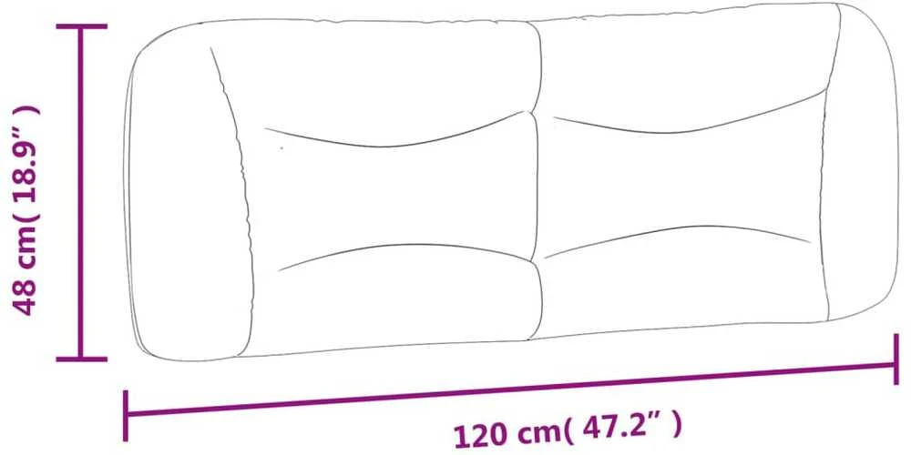 Galvūgalio pagalvėlė, rudos spalvos, 120cm, dirbtinė oda