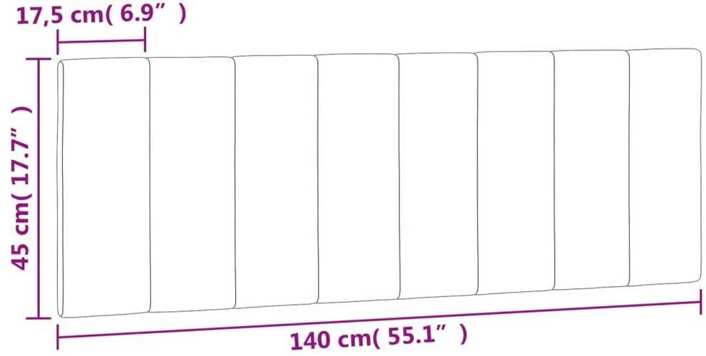 Galvūgalio pagalvėlė, tamsiai pilkos spalvos, 140cm, aksomas