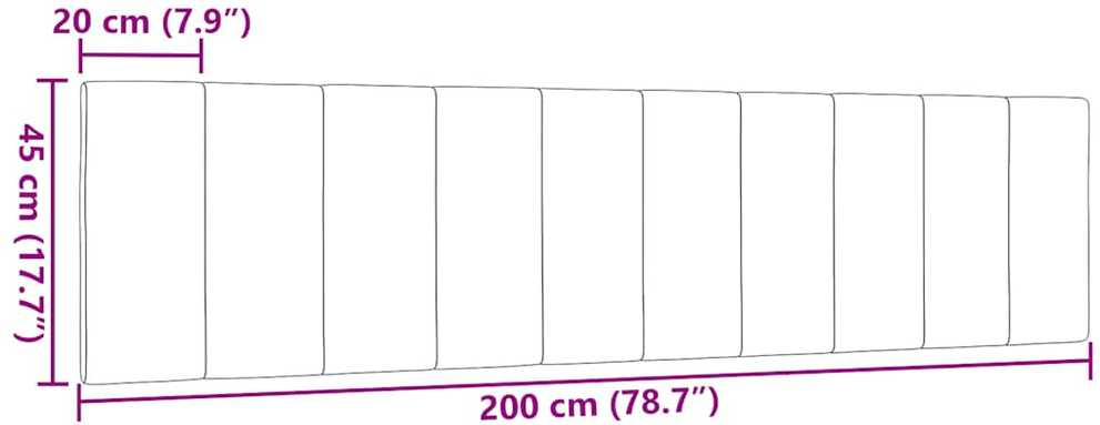 Galvūgalio pagalvėlė, tamsiai pilkos spalvos, 200cm, audinys
