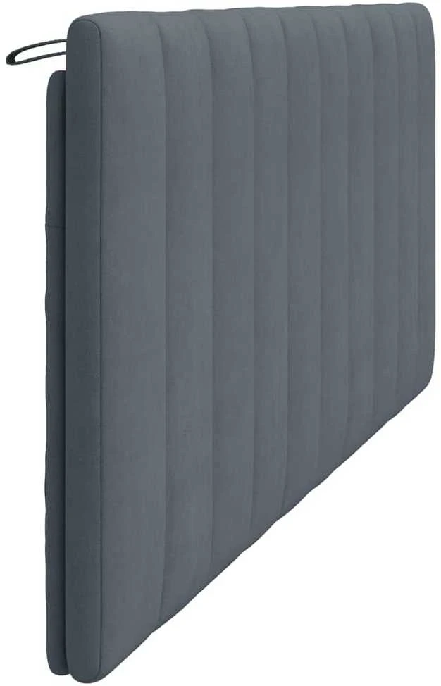 Galvūgalio pagalvėlė, tamsiai pilkos spalvos, 200cm, aksomas