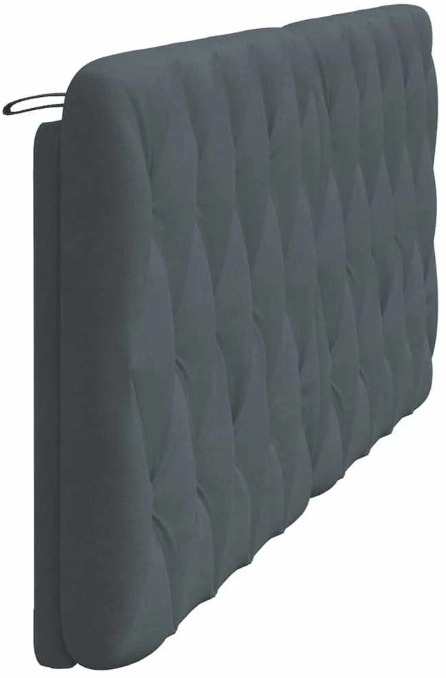 Galvūgalio pagalvėlė, tamsiai pilkos spalvos, 200cm, aksomas