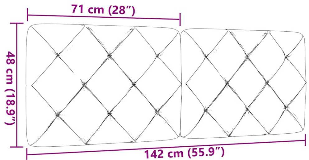 Galvūgalio pagalvėlė, tamsiai rudos spalvos, 140cm, audinys