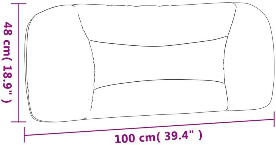Galvūgalio pagalvėlė, tamsiai rudos spalvos, 100 cm, audinys