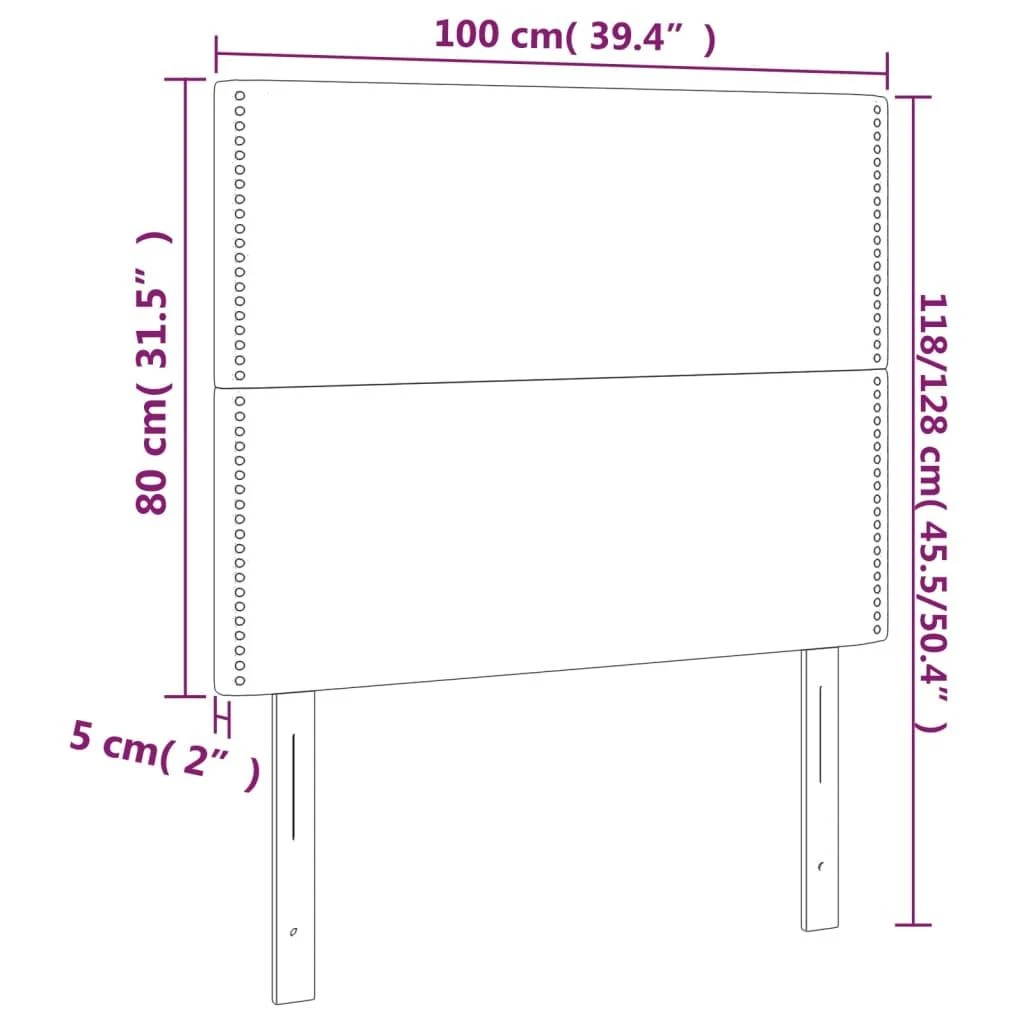 Galvūgalis, 2vnt., baltos spalvos, 100x5x78/88 cm, dirbtinė oda
