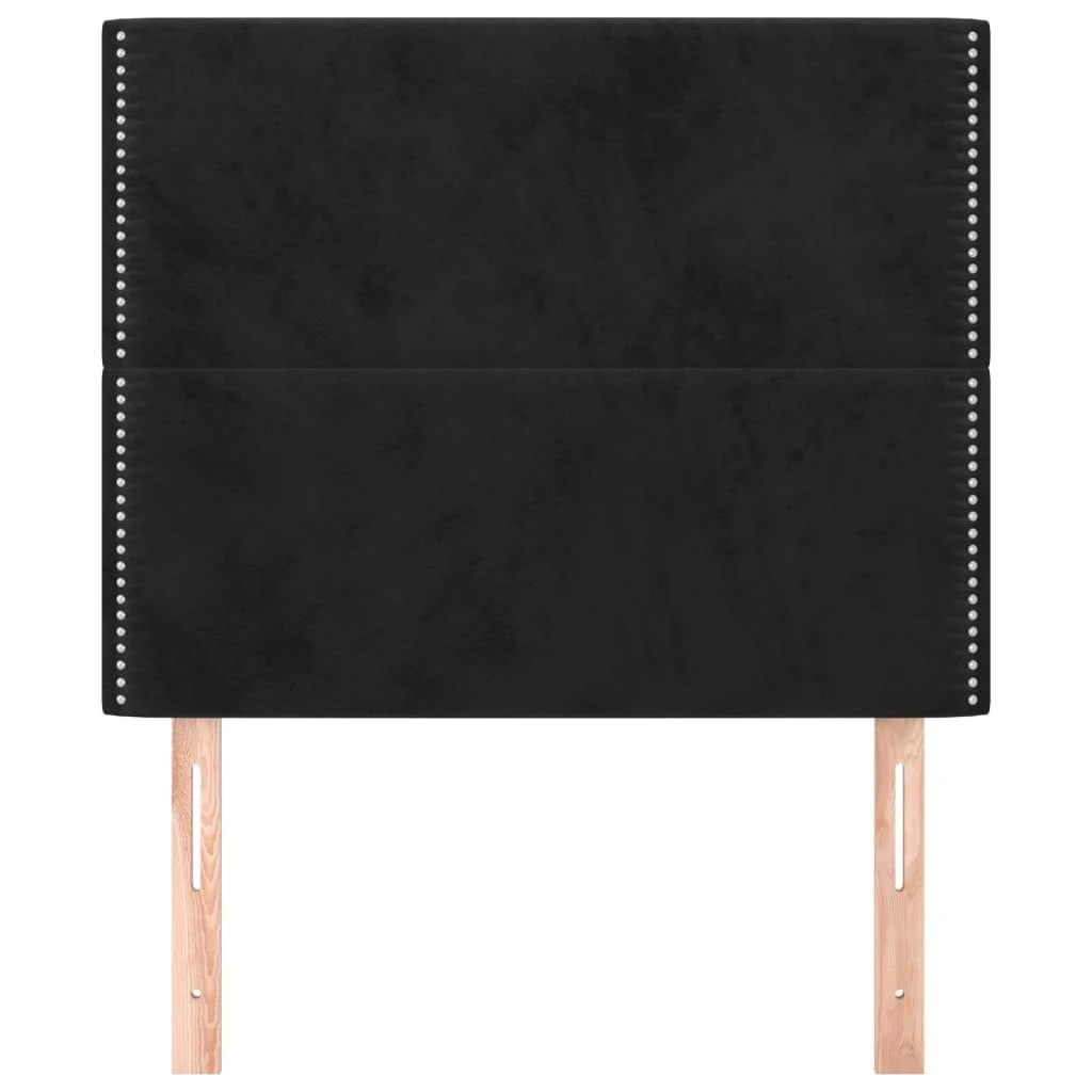 Galvūgalis, 2vnt., juodos spalvos, 100x5x78/88cm, aksomas