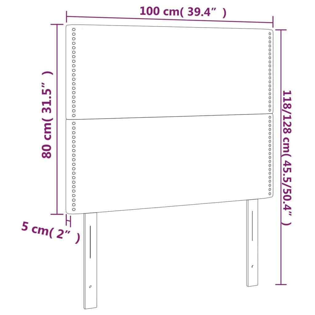 Galvūgalis, 2vnt., juodos spalvos, 100x5x78/88cm, aksomas