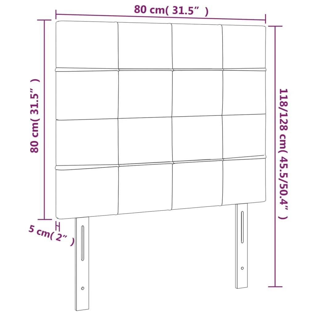 Galvūgalis, 2vnt., juodos spalvos, 80x5x78/88cm, aksomas