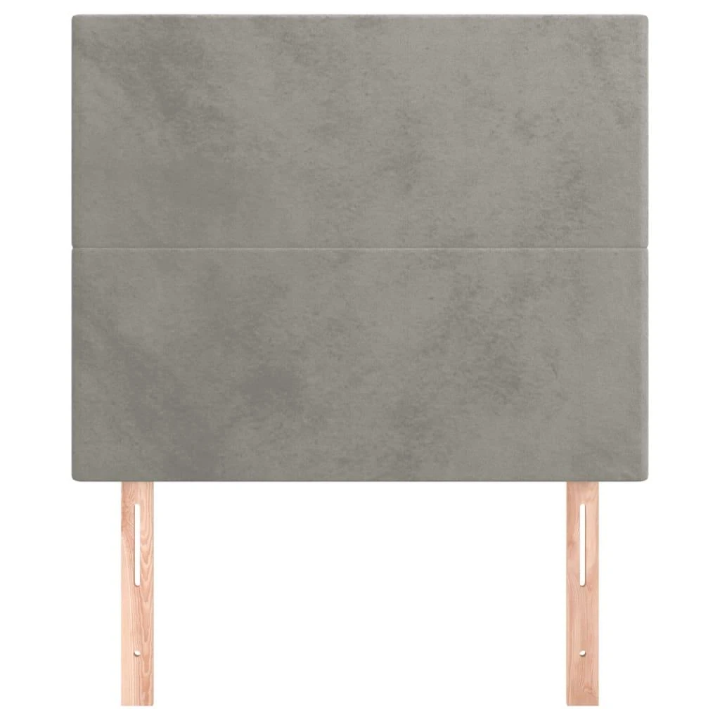 Galvūgalis, 2vnt.,šviesiai pilkos spalvos,90x5x78/88cm, aksomas