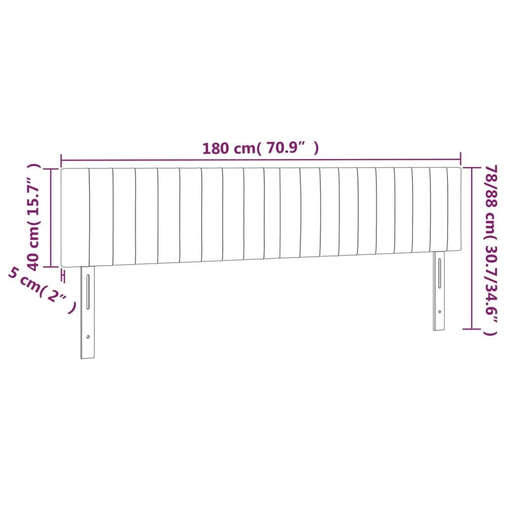 Galvūgalis, 2vnt.,tamsiai pilkos spalvos,90x5x78/88cm, aksomas