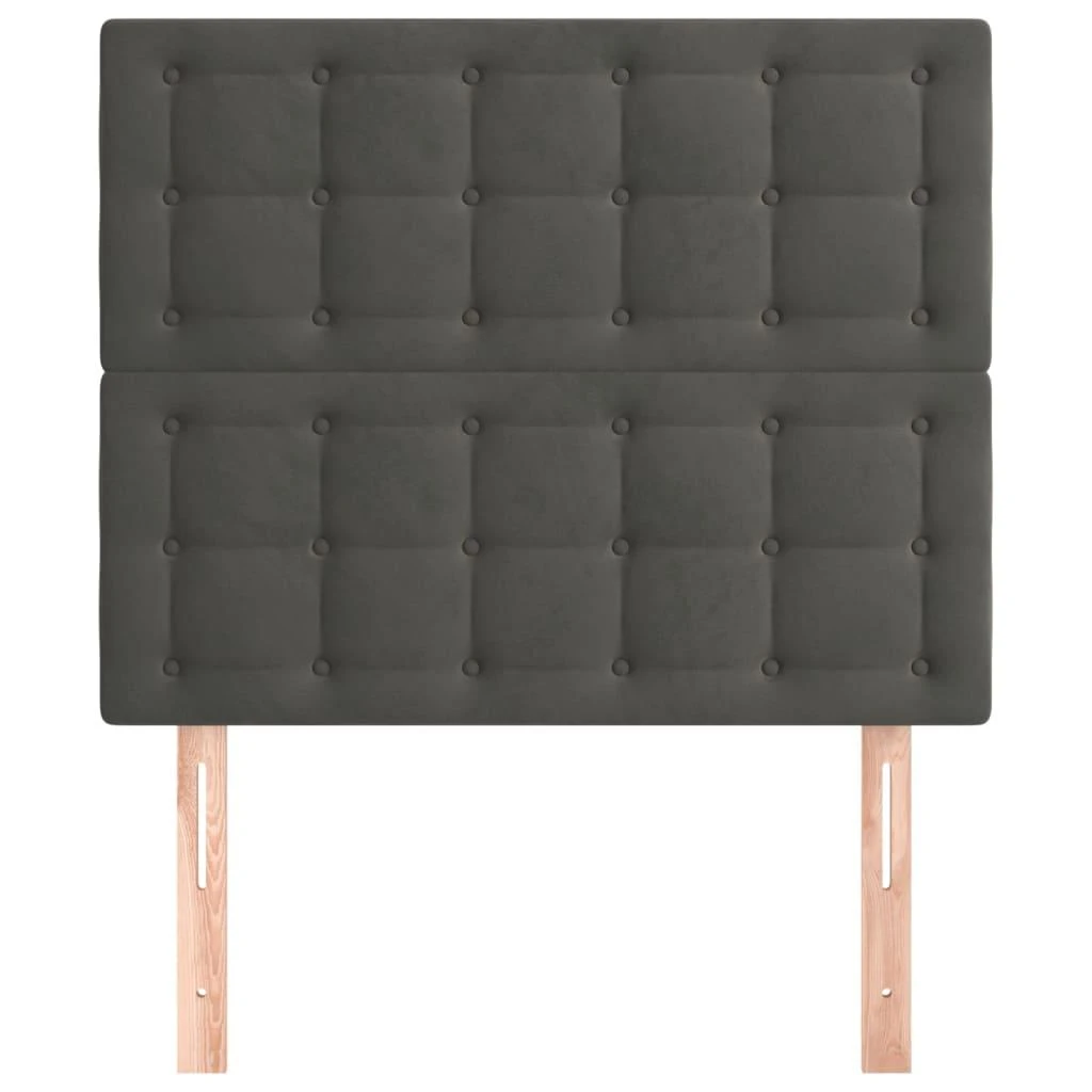 Galvūgalis, 2vnt.,tamsiai pilkos spalvos,90x5x78/88cm, aksomas