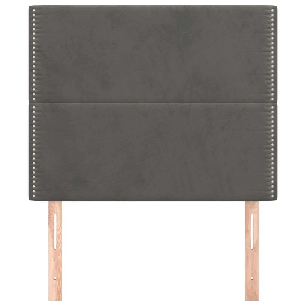 Galvūgalis, 2vnt.,tamsiai pilkos spalvos, 80x5x78/88cm, aksomas