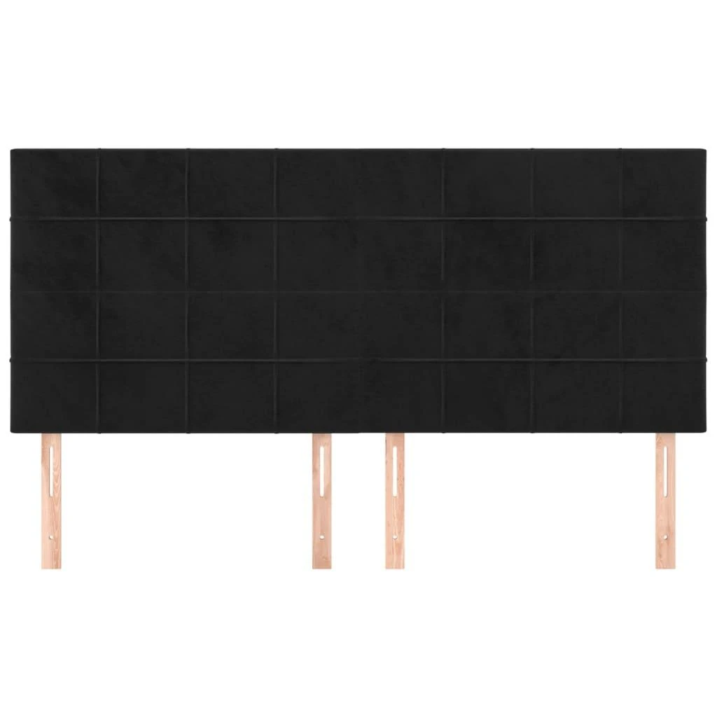Galvūgalis, 4vnt., juodos spalvos, 80x5x78/88cm, aksomas