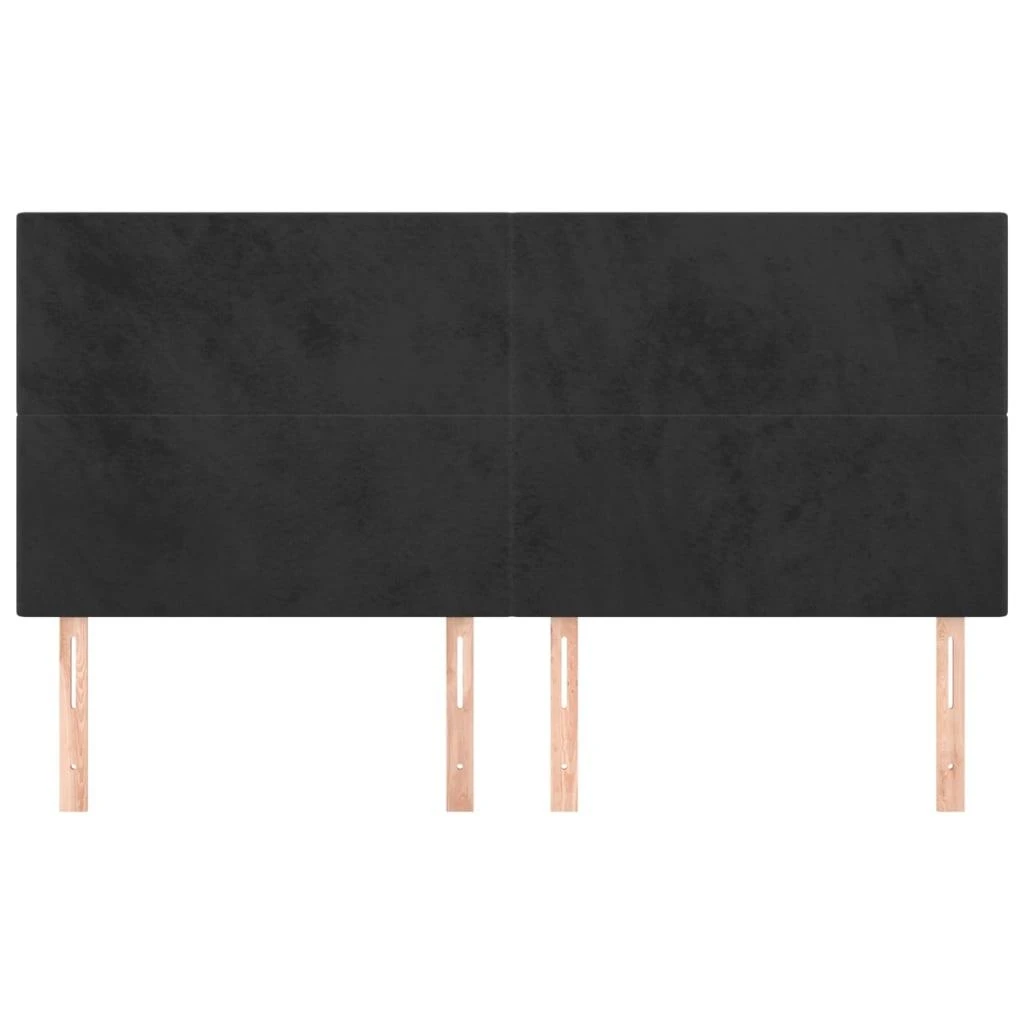 Galvūgalis, 4vnt., juodos spalvos, 80x5x78/88cm, aksomas
