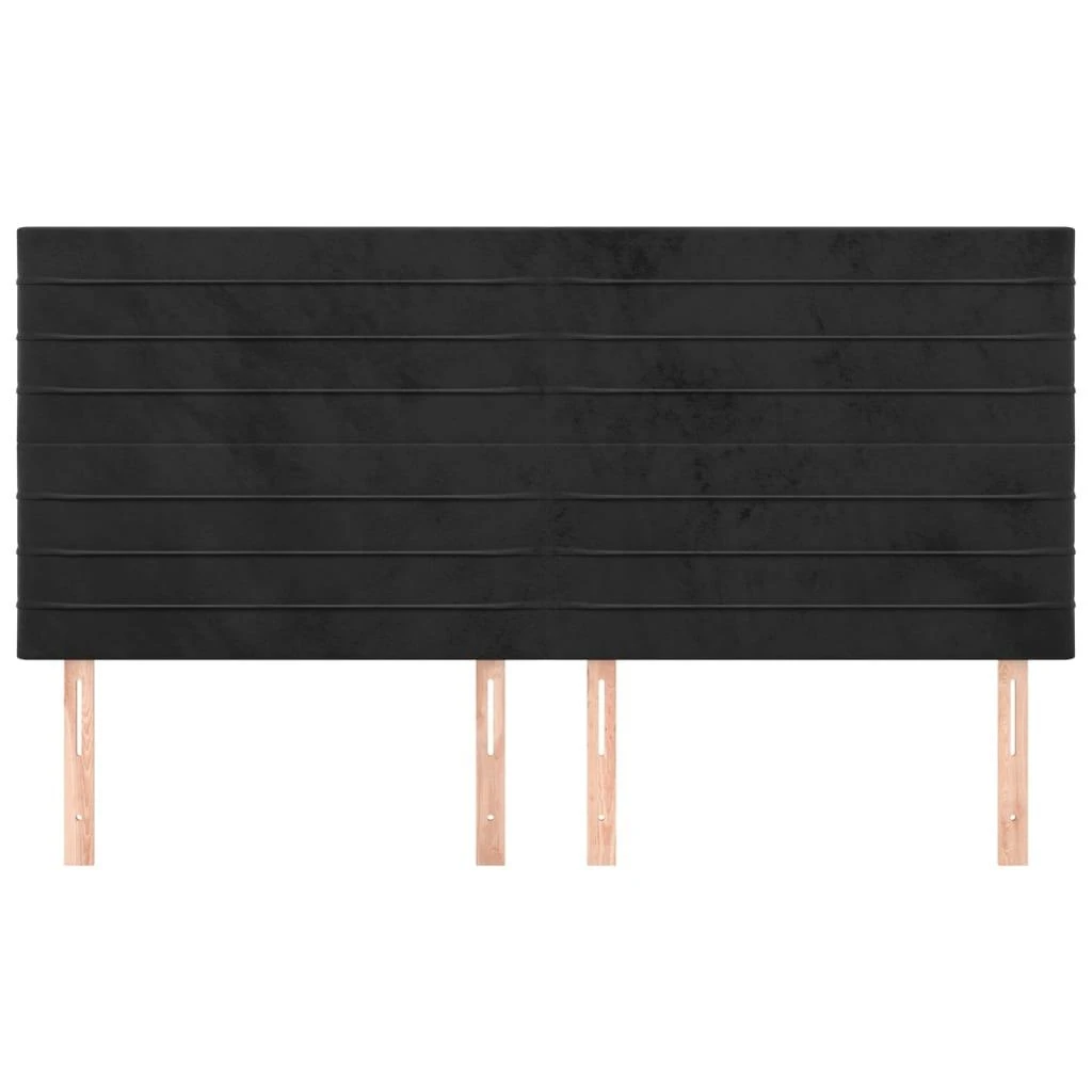 Galvūgalis, 4vnt., juodos spalvos, 80x5x78/88cm, aksomas