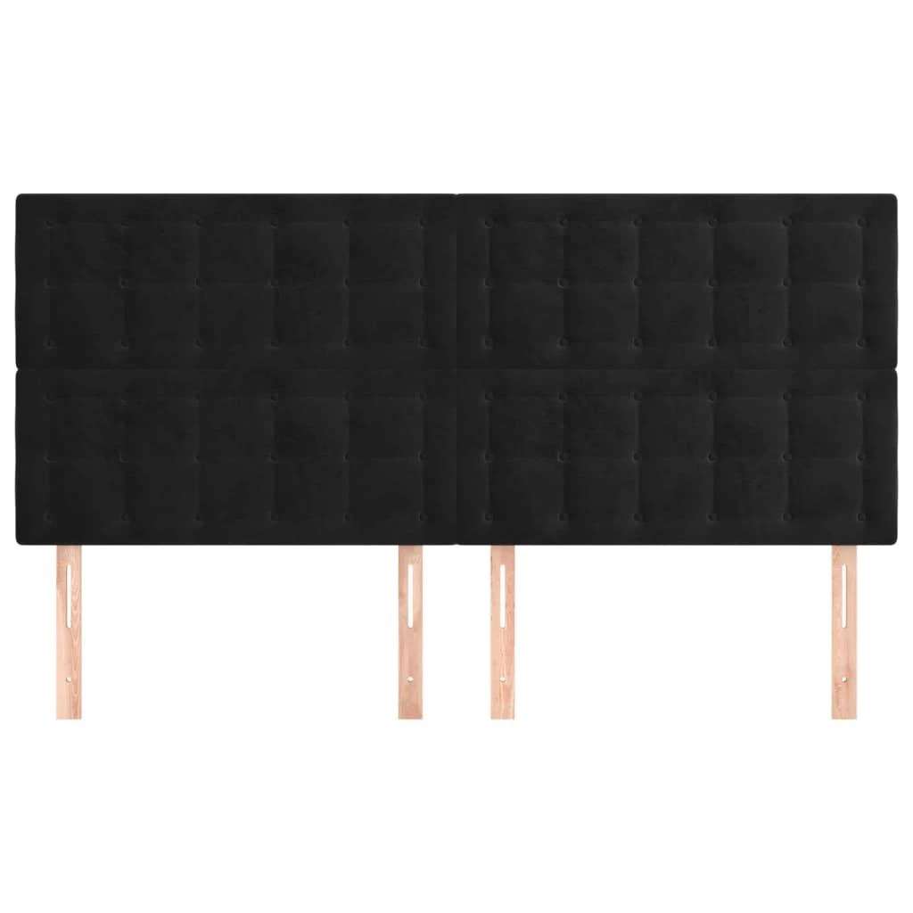 Galvūgalis, 4vnt., juodos spalvos, 80x5x78/88cm, aksomas