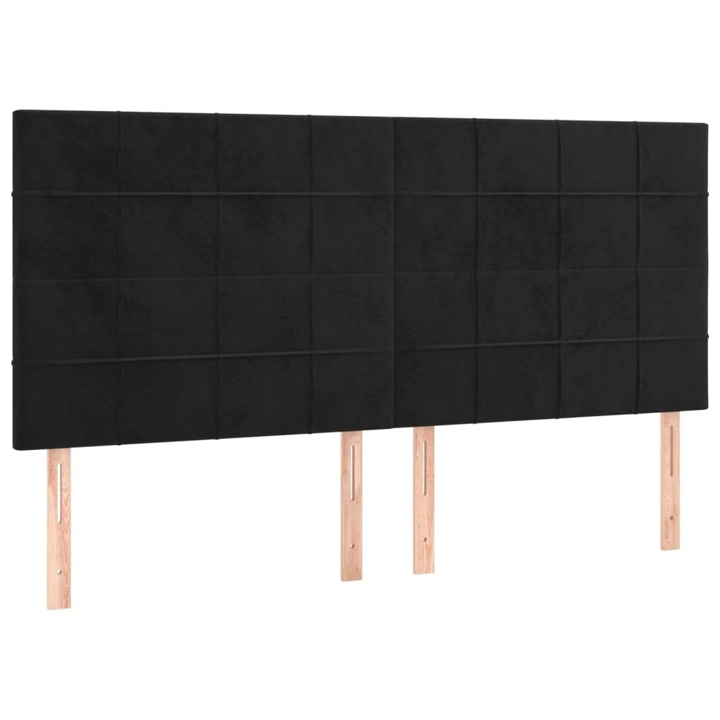 Galvūgalis, 4vnt. juodos spalvos, 90x5x78/88cm, aksomas