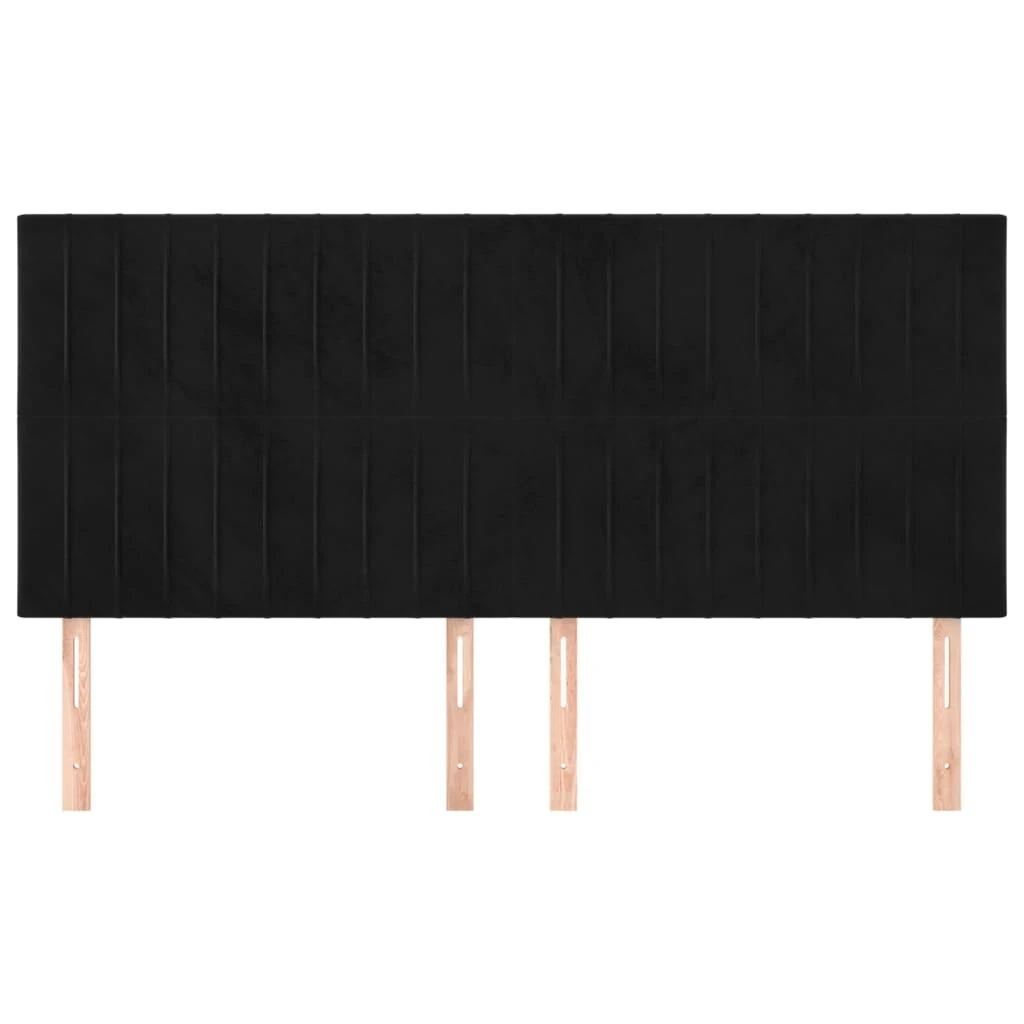 Galvūgalis, 4vnt. juodos spalvos, 90x5x78/88cm, aksomas