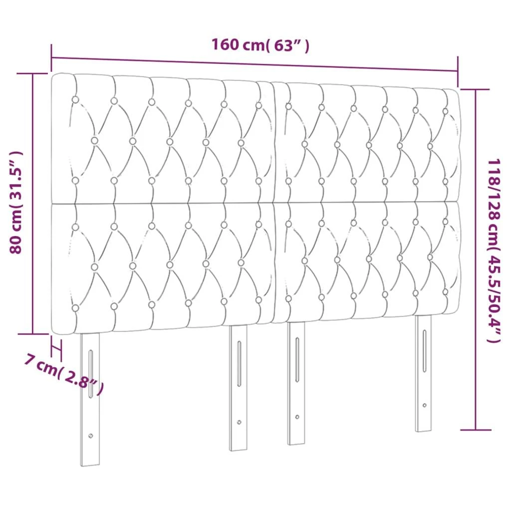 Galvūgalis, 4vnt. tamsiai žalios spalvos, 80x7x78/88cm, aksomas