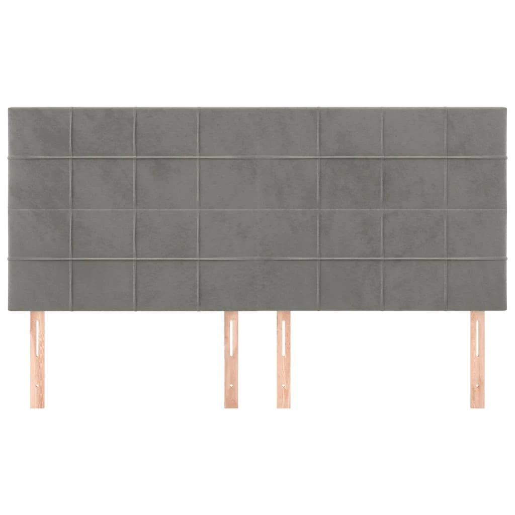 Galvūgalis, 4vnt.,šviesiai pilkos spalvos,100x5x78/88cm,aksomas