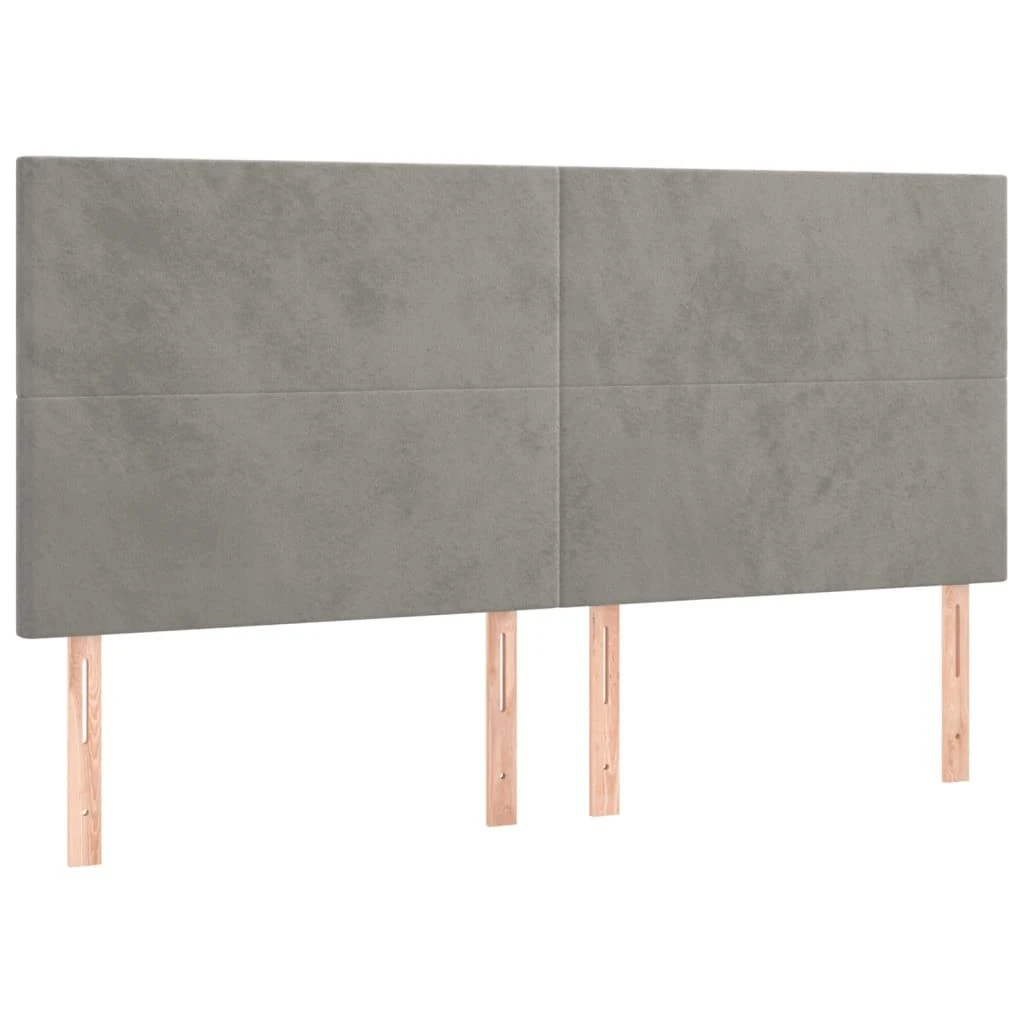Galvūgalis, 4vnt.šviesiai pilkos spalvos, 80x5x78/88cm, aksomas