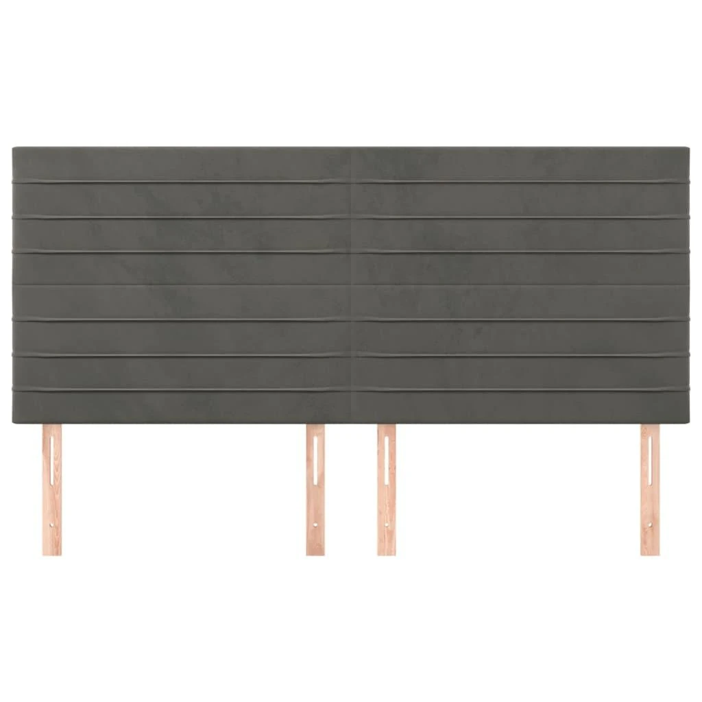 Galvūgalis, 4vnt.,tamsiai pilkos spalvos,100x5x78/88cm, aksomas