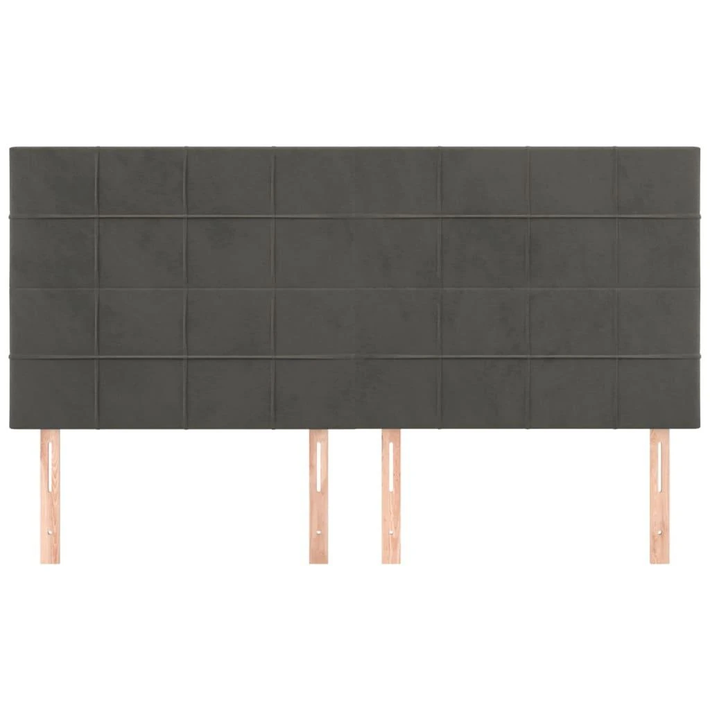Galvūgalis, 4vnt.,tamsiai pilkos spalvos,90x5x78/88cm, aksomas