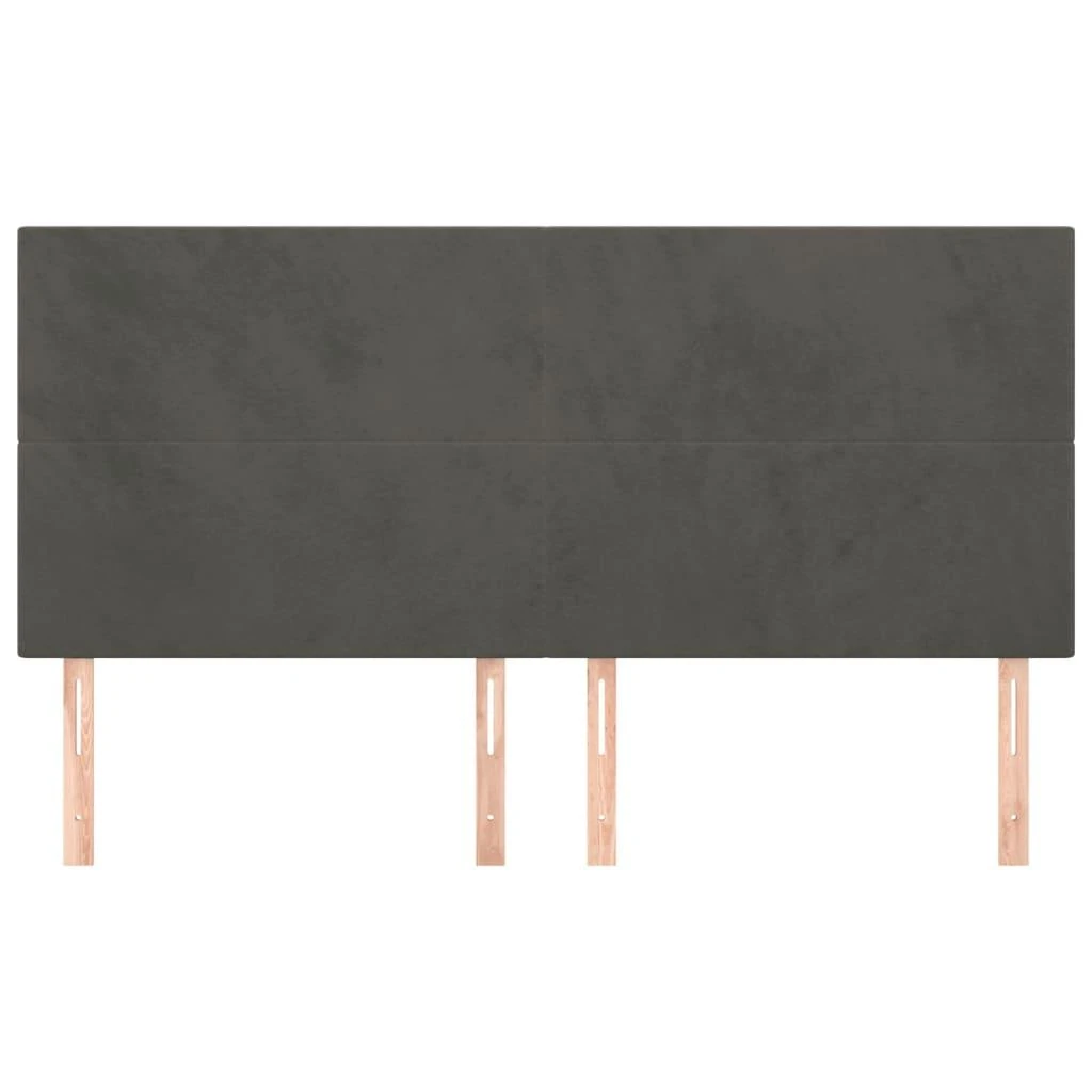 Galvūgalis, 4vnt.,tamsiai pilkos spalvos, 80x5x78/88cm, aksomas