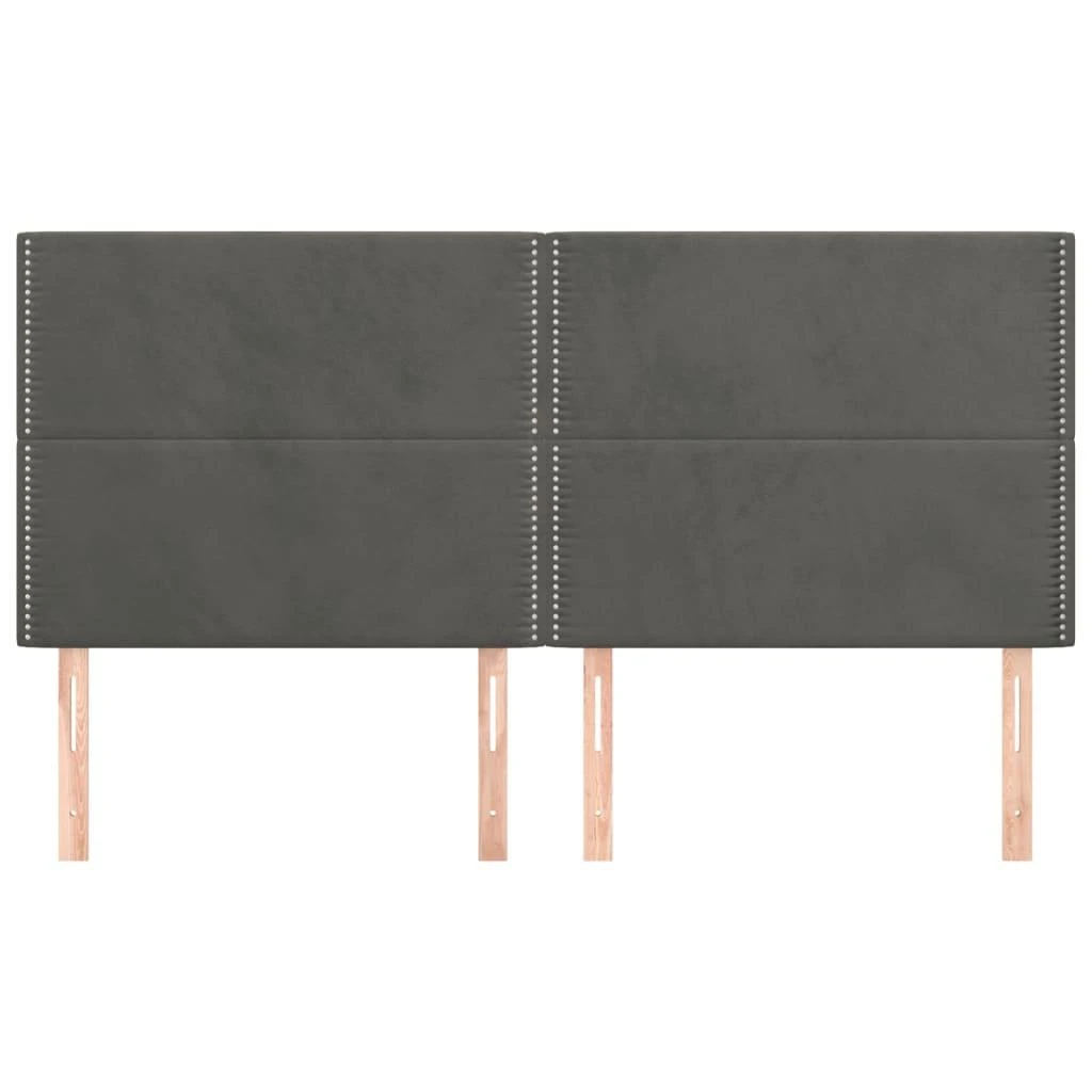 Galvūgalis, 4vnt.,tamsiai pilkos spalvos, 80x5x78/88cm, aksomas