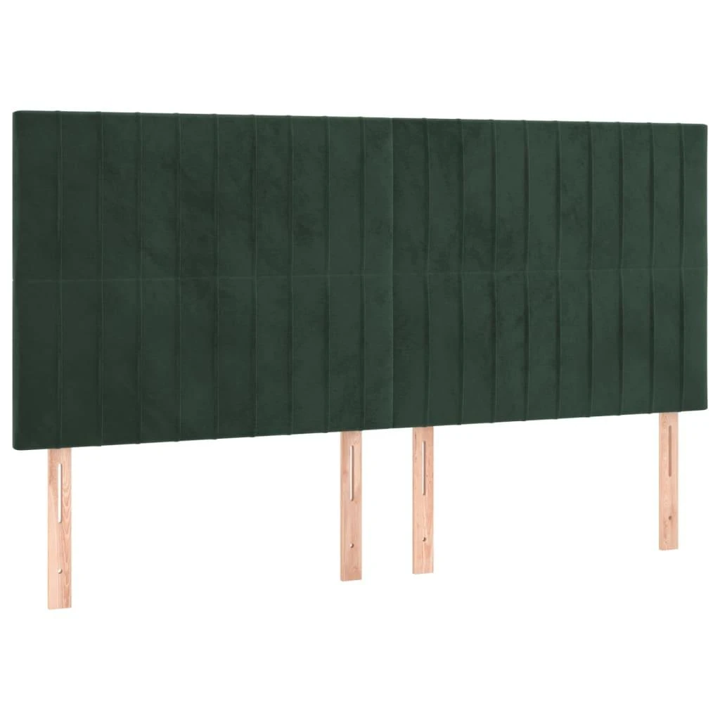 Galvūgalis, 4vnt.,tamsiai žalios spalvos,100x5x78/88cm, aksomas
