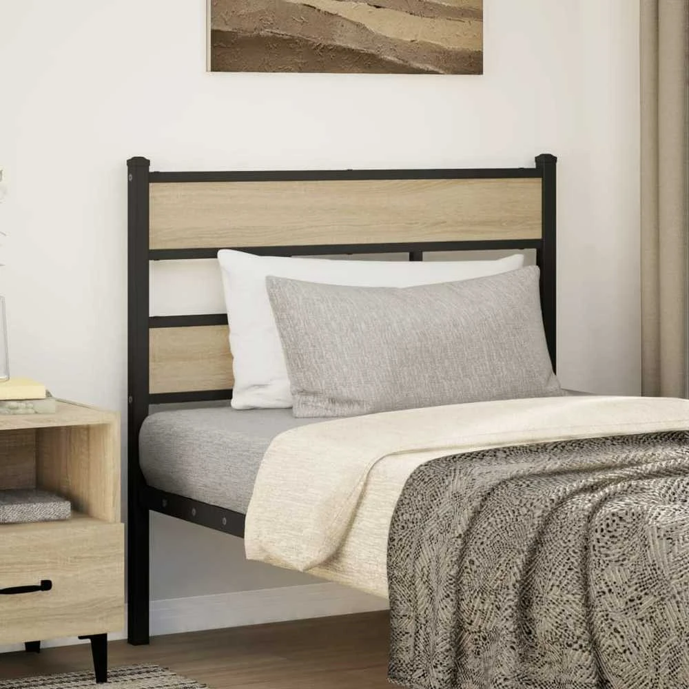 Pakaitinis galvūgalis, ąžuolo spalvos, 90cm, geležis ir apdirbta mediena
