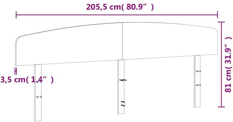 Galvūgalis, baltos spalvos, 200cm, pušies medienos masyvas