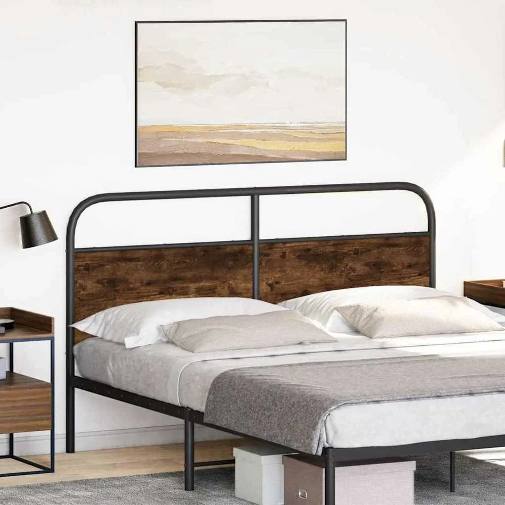 Pakaitinis galvūgalis, dūminio ąžuolo spalvos, 160 cm, plienas ir mediena