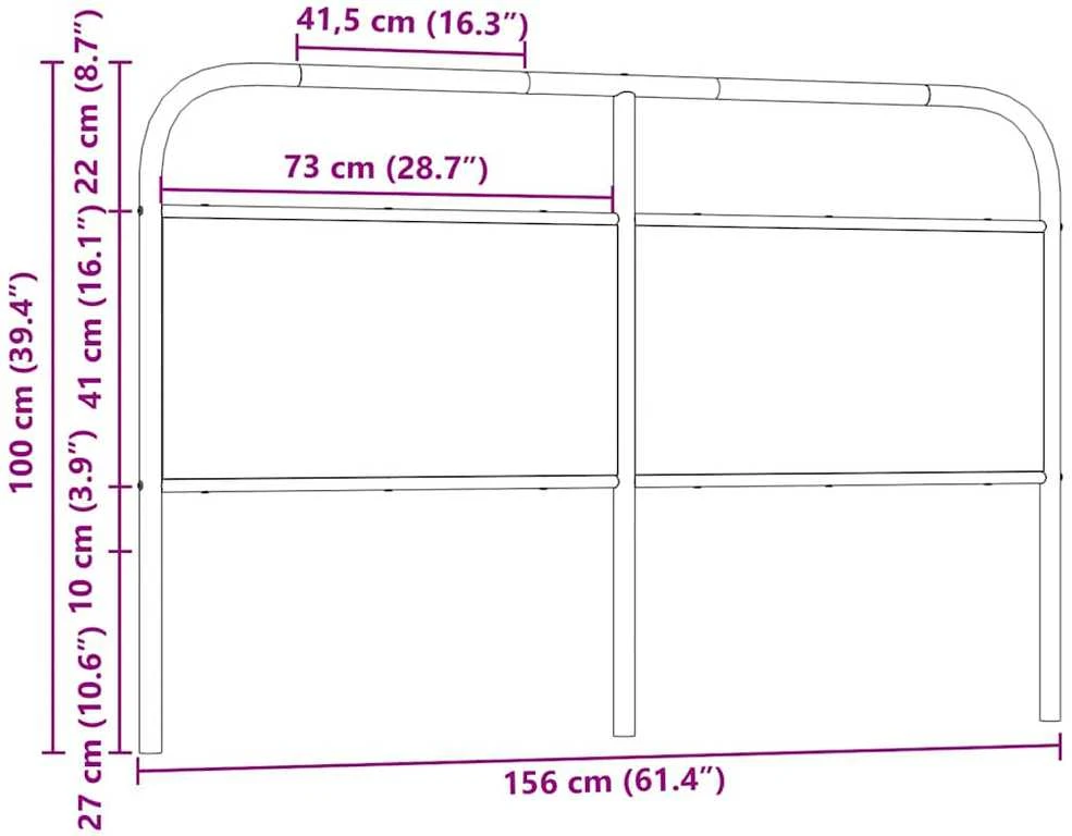Pakaitinis galvūgalis, ruda ąžuolo, 150cm, apdirbta mediena ir plienas