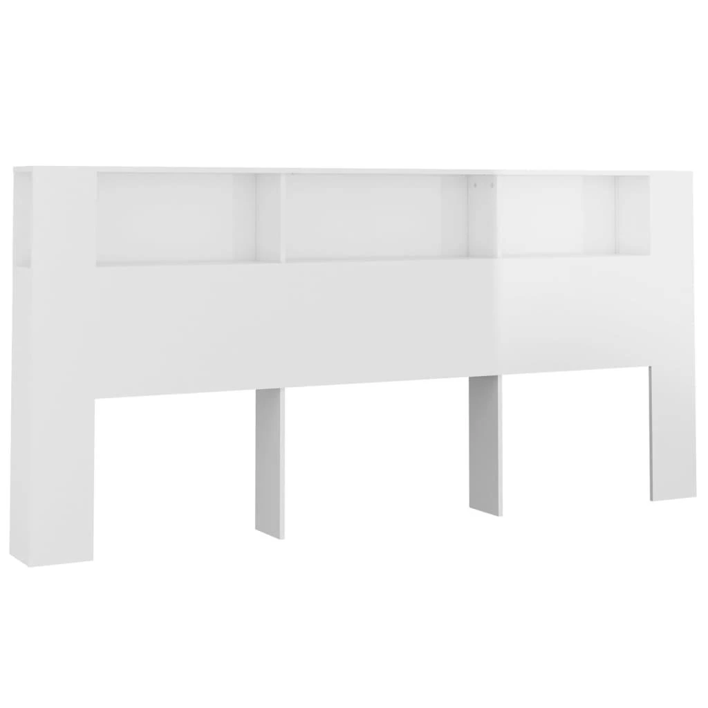 Galvūgalis-spintelė, baltos spalvos, 220x18,5x104,5cm, blizgus