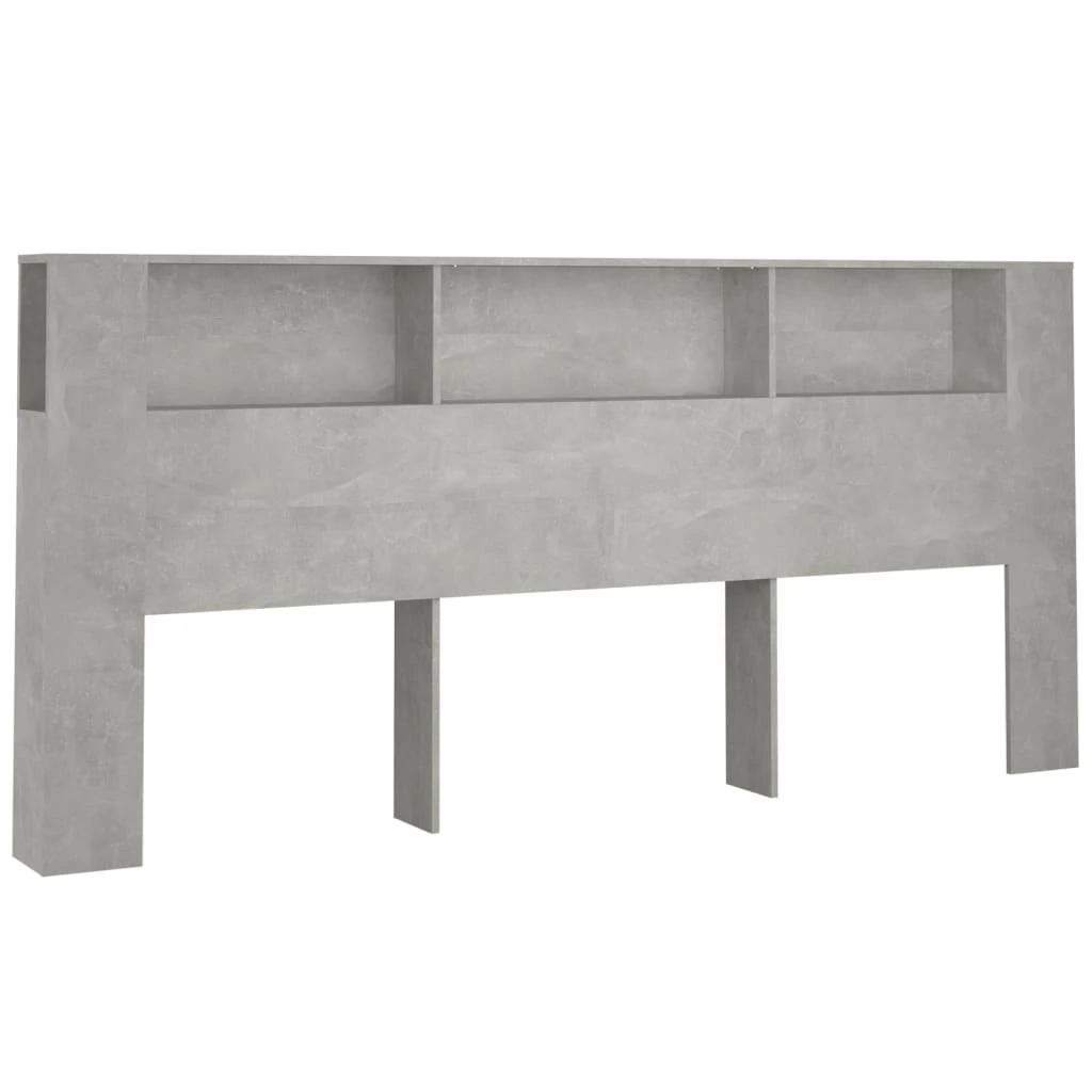 Galvūgalis-spintelė, betono pilkos spalvos, 220x18,5x104,5cm