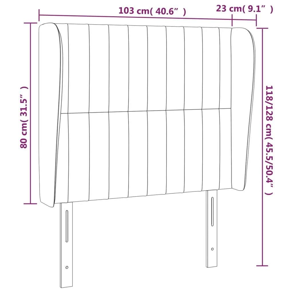 Galvūgalis su auselėmis, juodas, 103x23x118/128cm, audinys