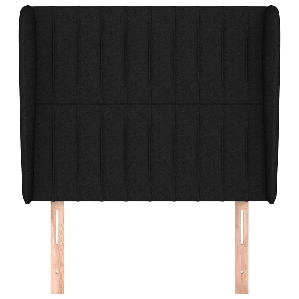 Galvūgalis su auselėmis, juodas, 103x23x118/128cm, audinys