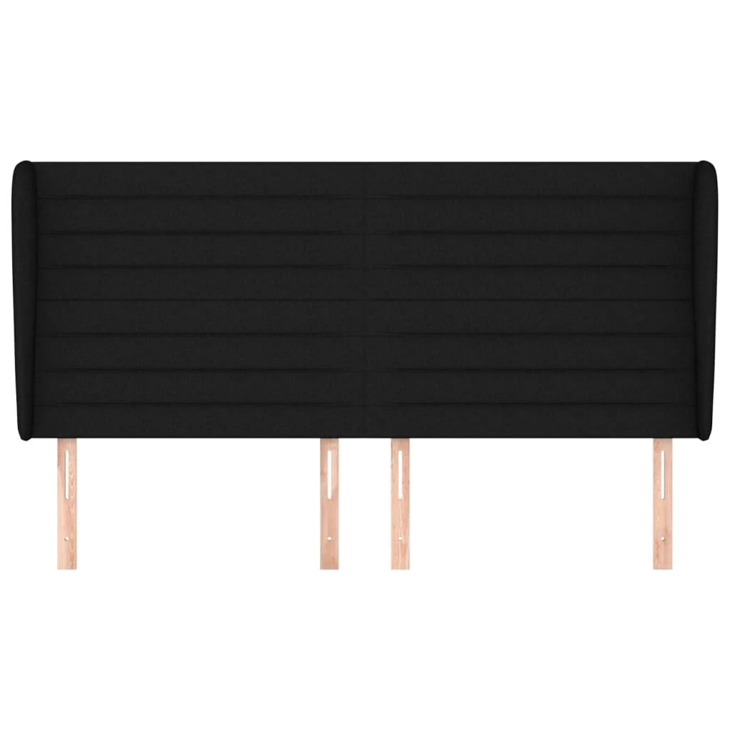 Galvūgalis su auselėmis, juodas, 183x23x118/128cm, audinys