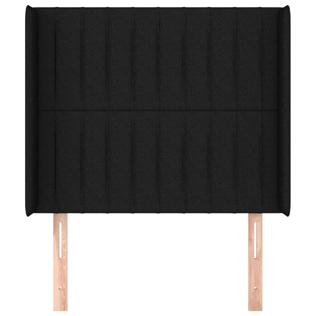 Galvūgalis su auselėmis, juodas, 83x16x118/128cm, audinys
